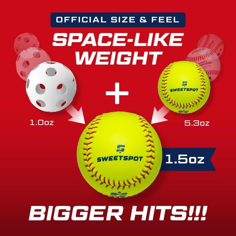 SweetSpot Baseball SweetSpot Plastic Softball Bat and Ball Combo Set | Backyard Softball Set for Youth, Kids, Teens, and Adults - Image 5